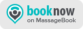 Booking button that says book now on Massagebook.